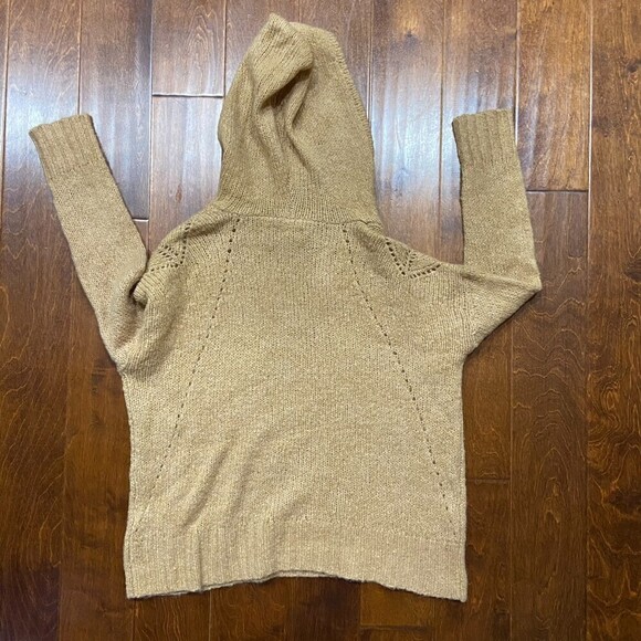 American Eagle Jeggin Fit Brown Tan Hooded Sweater Women's Size Medium - Picture 4 of 9